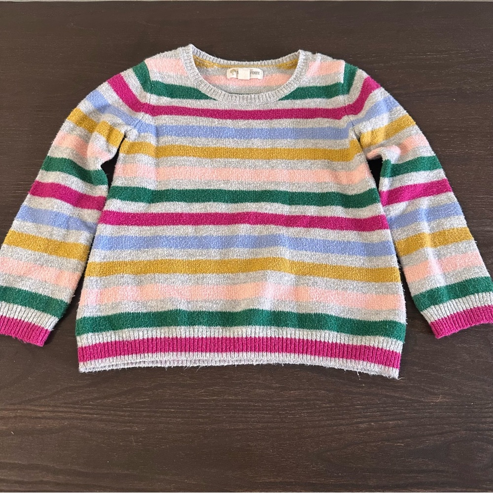 Tucker + Tate Long Sleeve Colorful Striped Sweater Girls Size 3